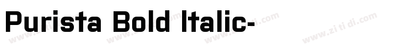 Purista Bold ltalic字体转换